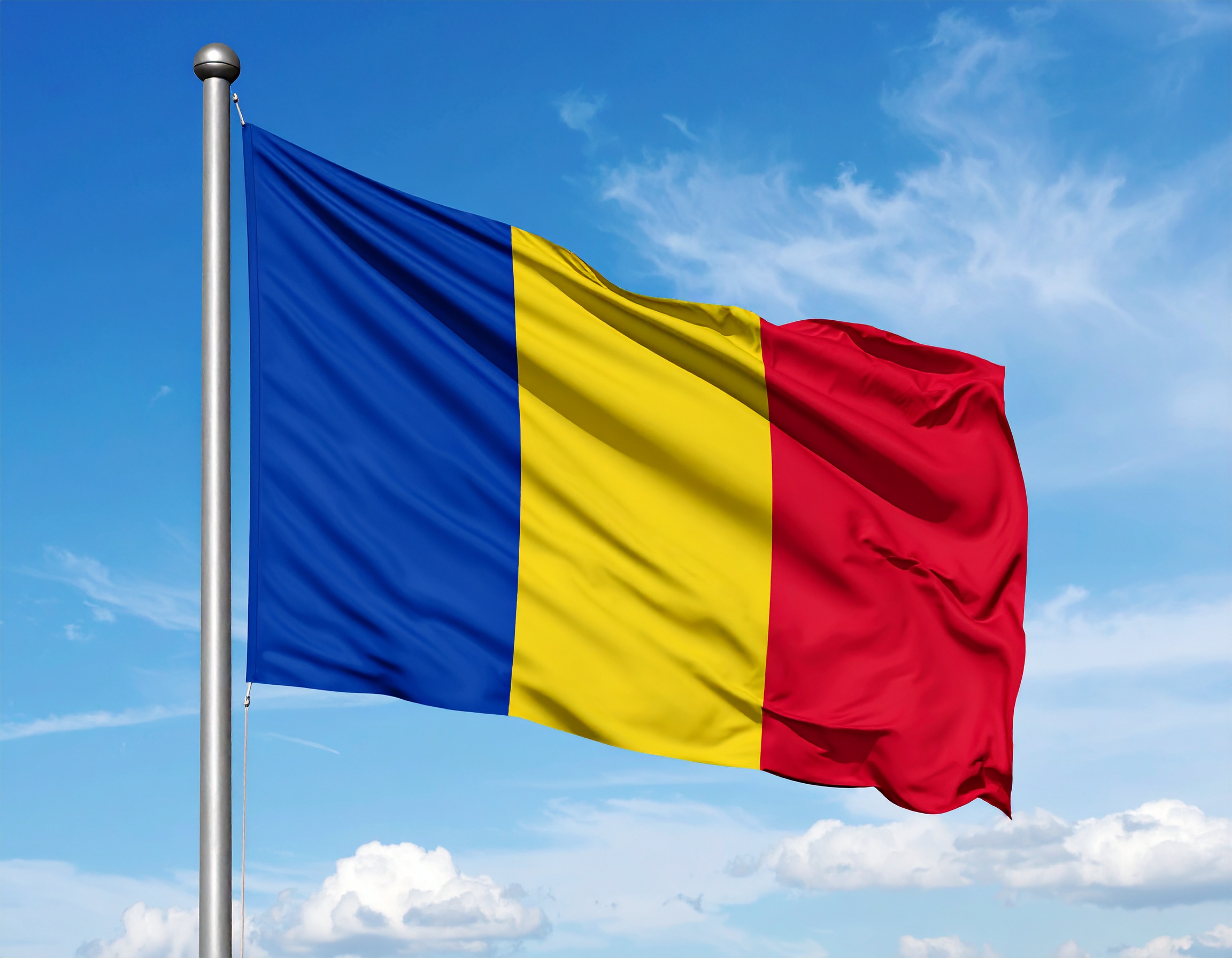 Drapeau de la Roumanie - généré par l'IA