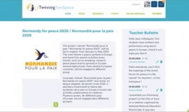 Projet eTwinning 2020 Normandie pour la Paix