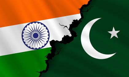 Drapeaux Inde et Pakistan