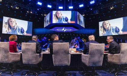 Meeting of the North Atlantic Council at the level of Heads of State and Government - 2025 NATO Summit in The Hague (from left to right) NATO Deputy Secretary General Radmila Shekerinska, Dick Schoof (Prime Minister, the Netherlands), NATO Secretary General Mark Rutte, Donald Trump (President, United States), Keir Starmer (Prime Minister, United Kingdom)