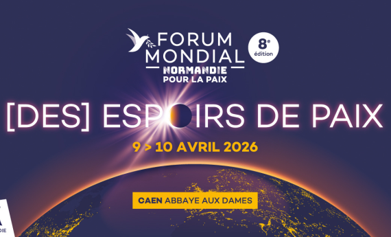 Visuel de la 8e édition du forum Mondial Normandie pour la Paix